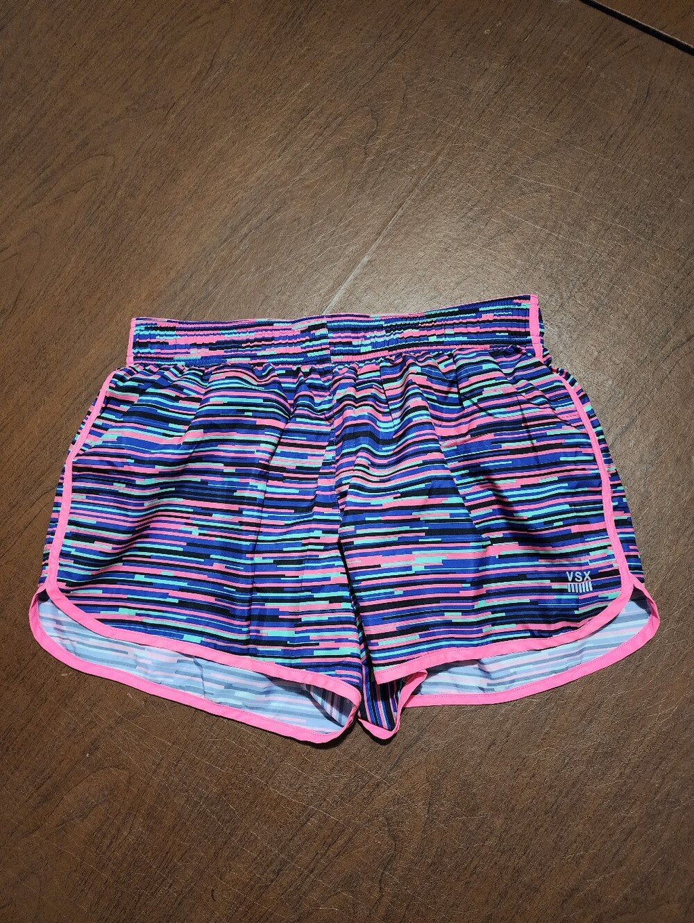 Victoria's Secret Pink, Blue & Purple Striped Athletic Shorts